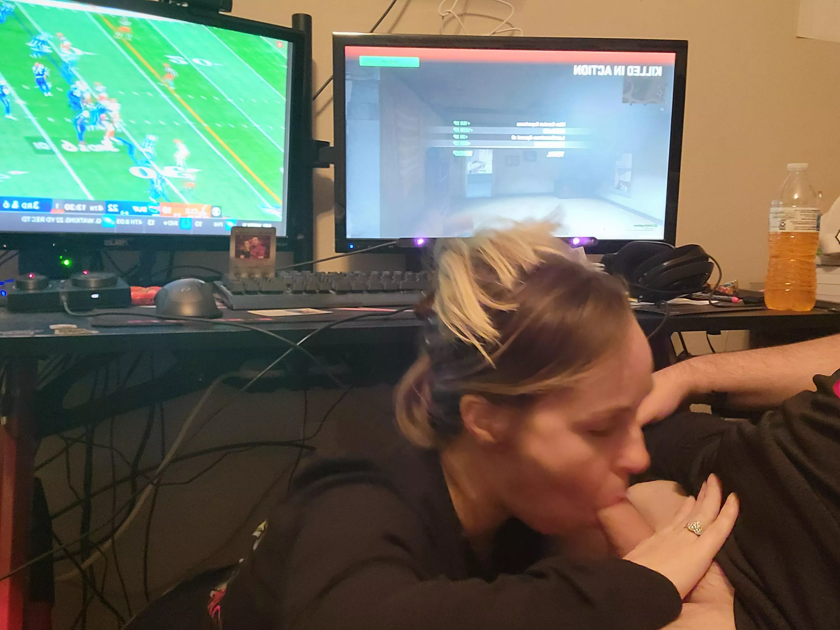 Football, Videogames, and a blow job.. I spoil my man