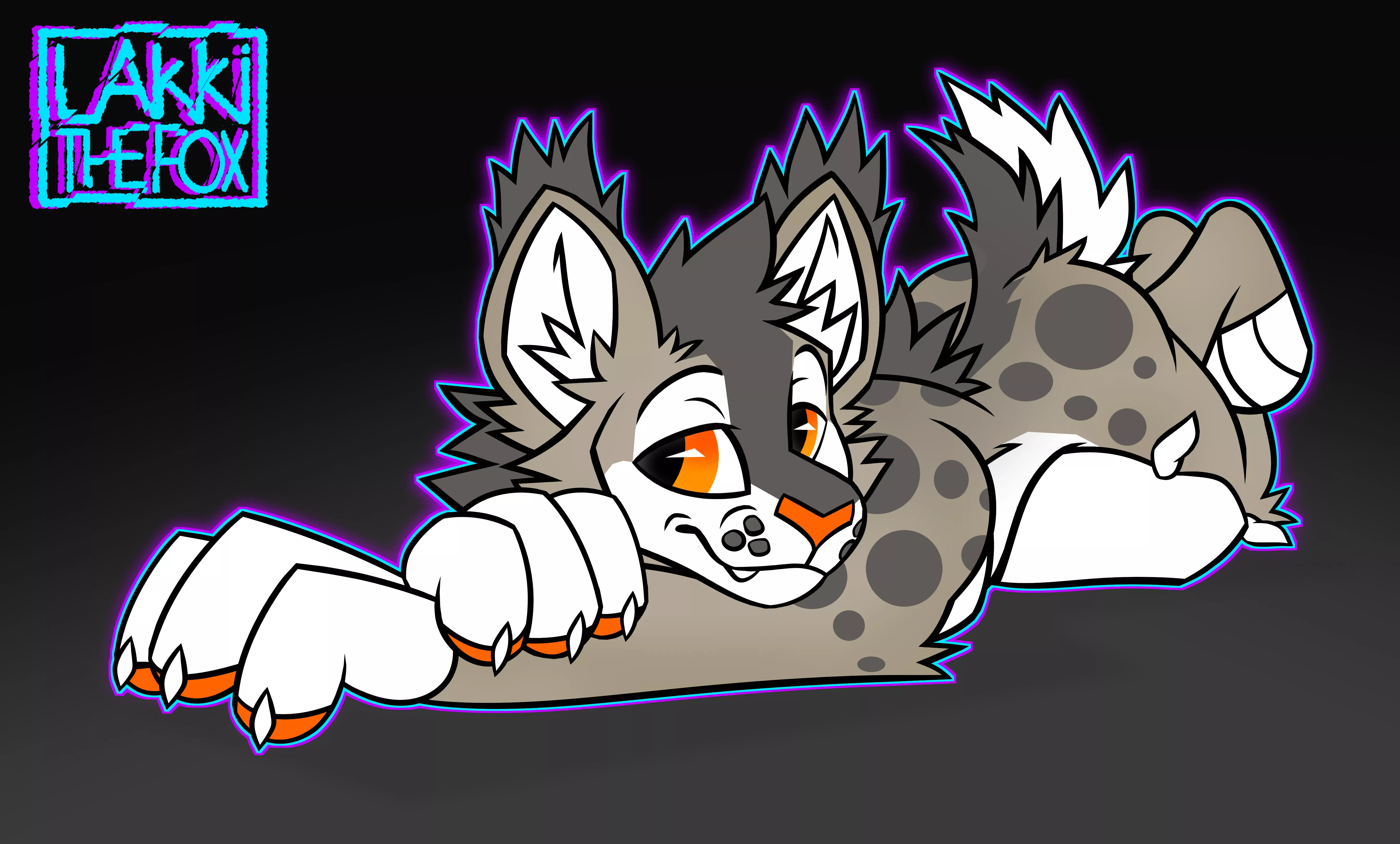 Friendly cat (Art by @LakkiTheFox)