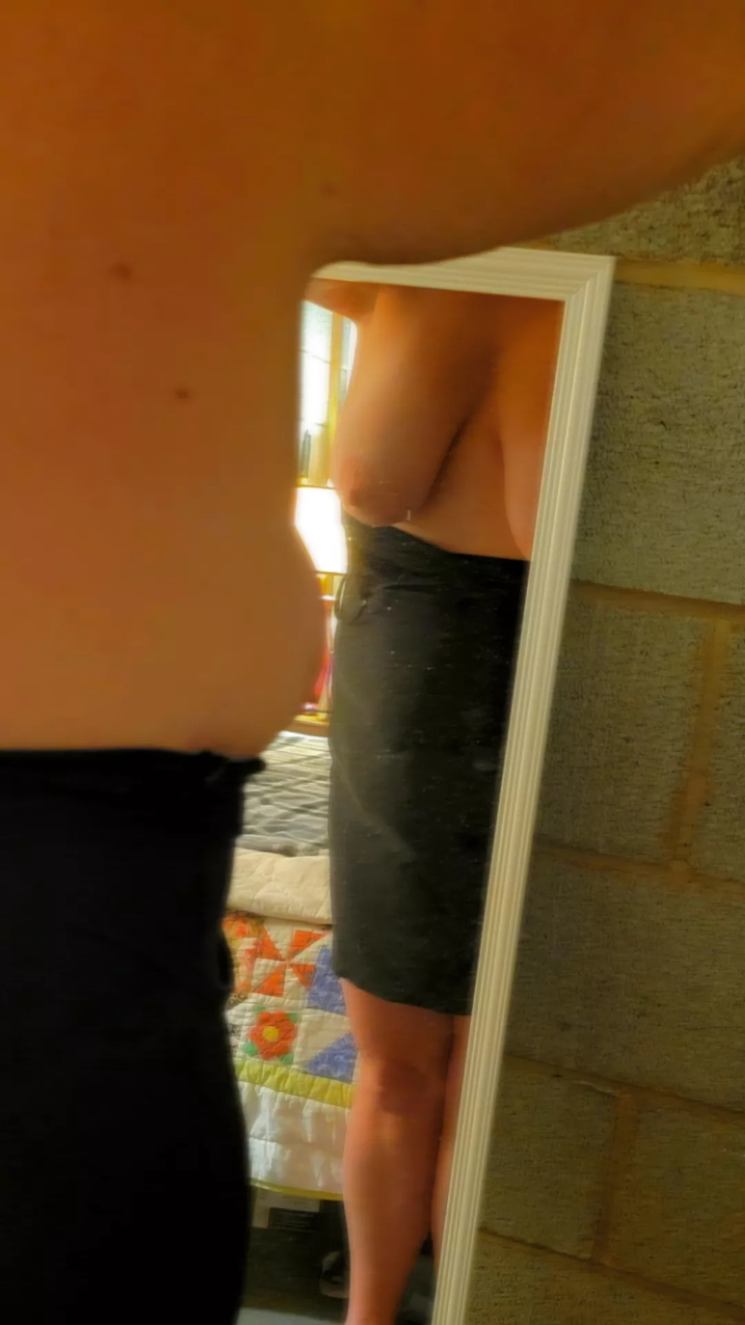 Getting ready for Sinday Service. Come worship my perfect hanging tits.