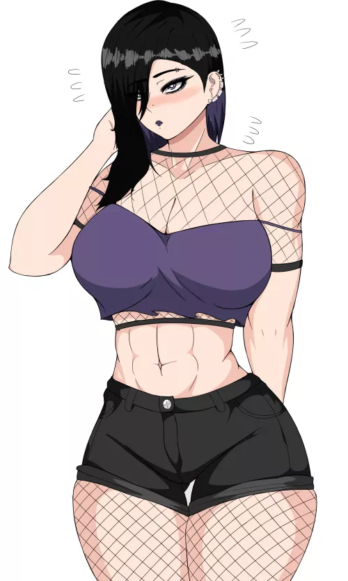Goth Muscle Girl [Artist: DemonDog17]