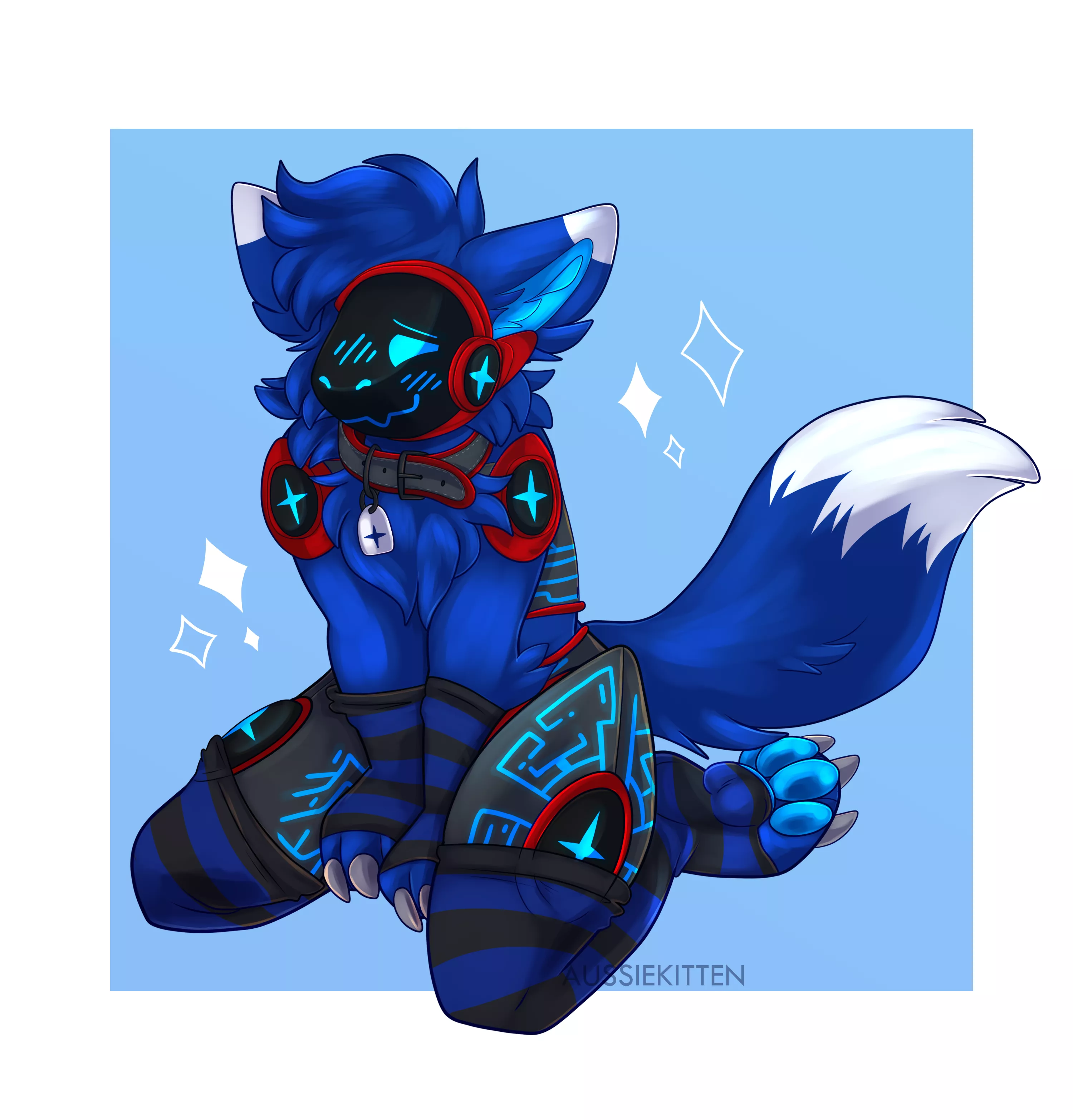 He wants headpats ✅ | [Art by me @aussie_kitten on Twitter | auction piece for @MrETrickster]