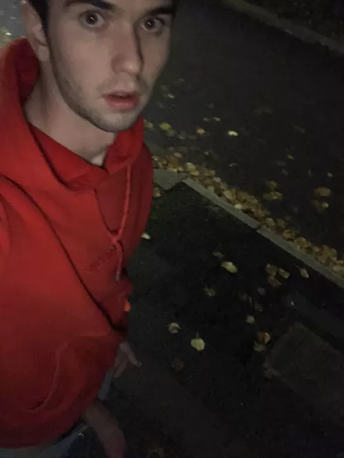 I’m slowly progressing my exhibitionism 😈. Stood on my street with my dick out for the first time. who wants to control where I do it next ;)?