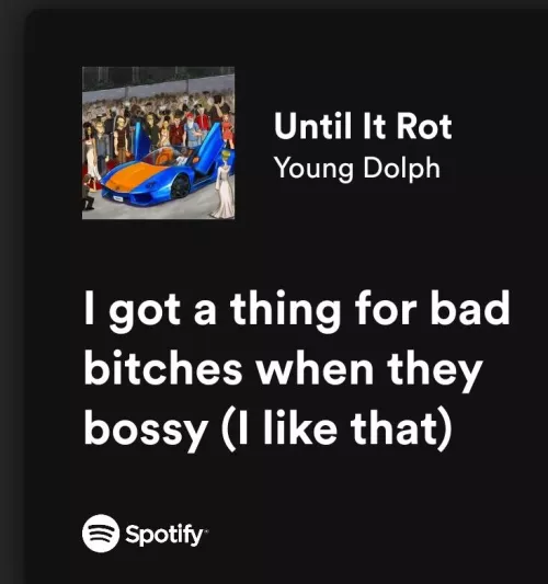 Lyrics that I can agree with.