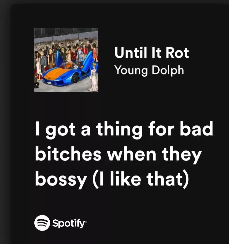 Lyrics that I can agree with.