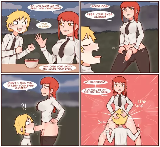 Makima feeding Denji (red7cat)