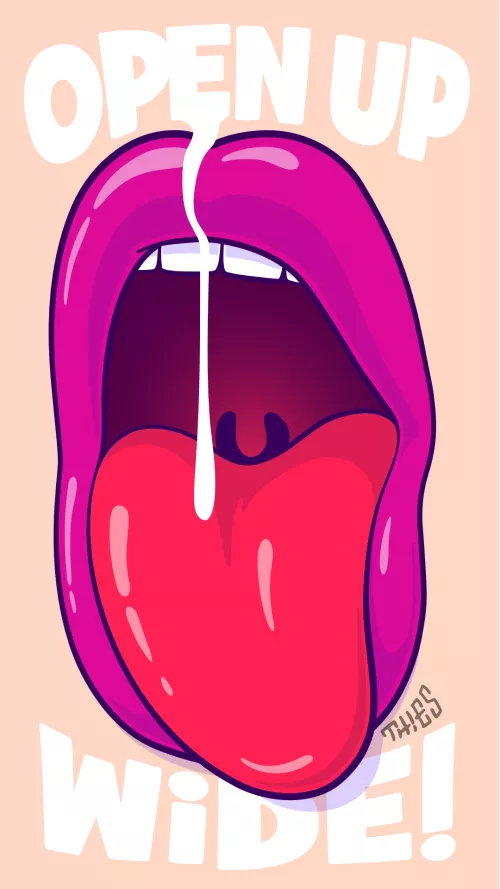 Open up whide, sissy! 😛 (Oc)