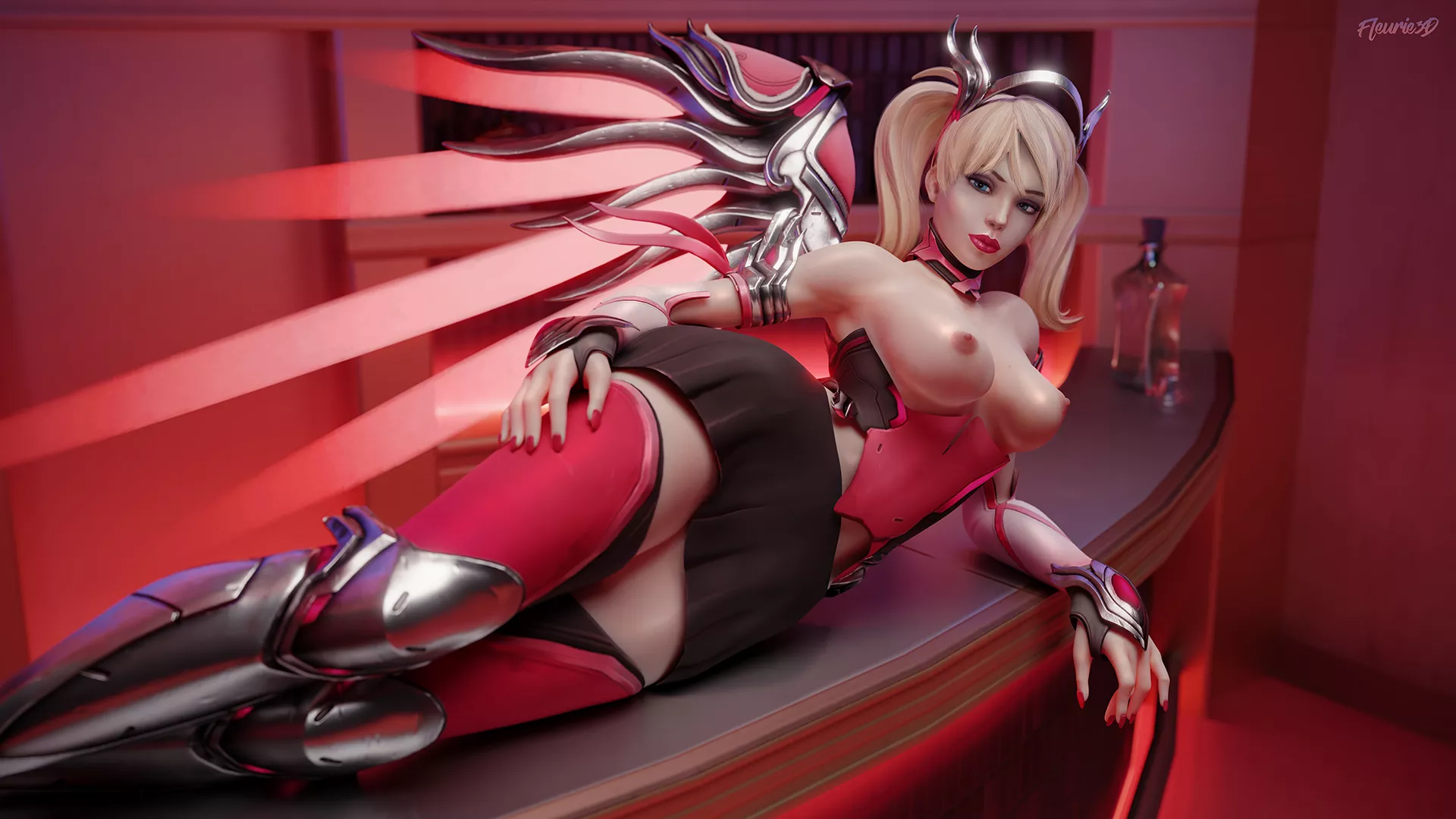 Pink Mercy Chilling on a Bar (Fleurie3D)