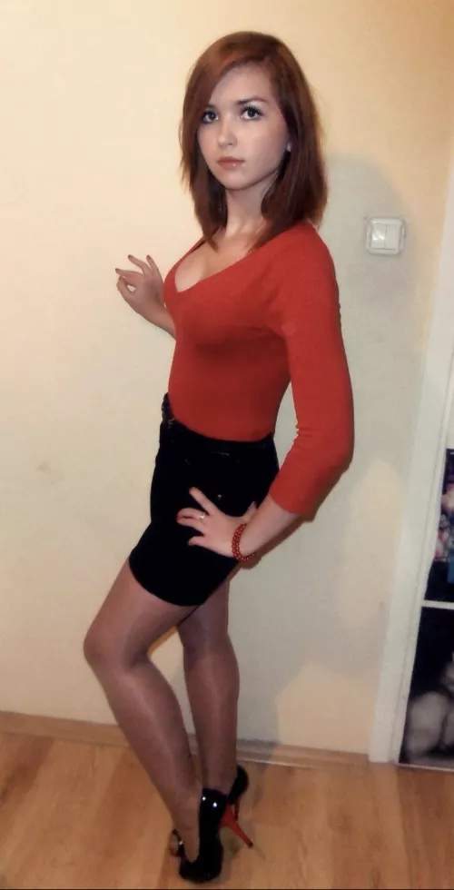 Ready to drop to her knees for a promotion