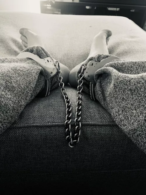 Relaxing in my favourite anklecuffs