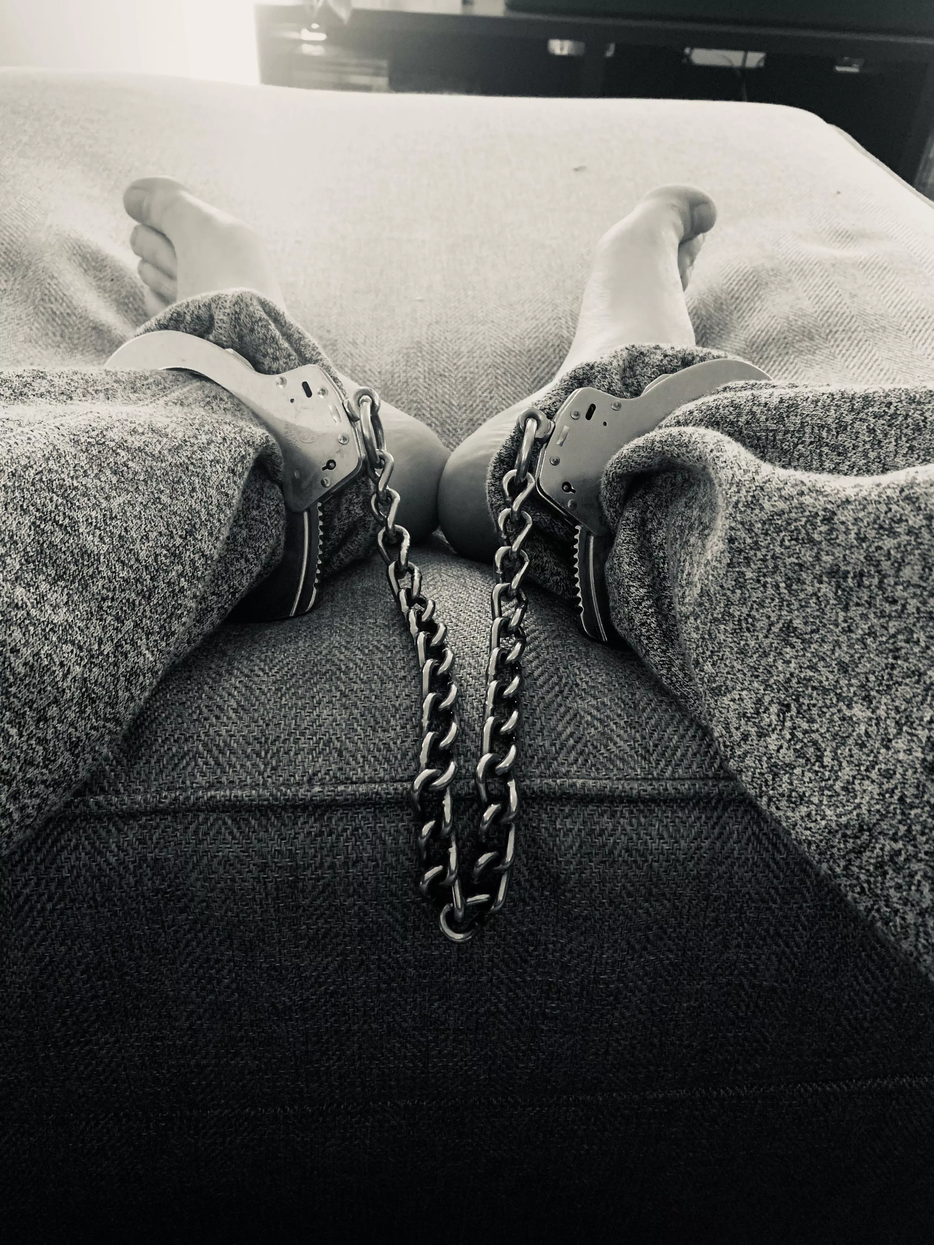 Relaxing in my favourite anklecuffs