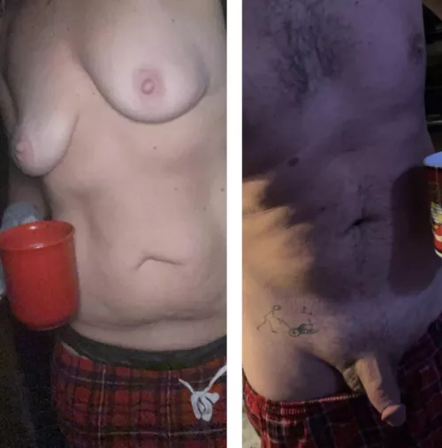 Sub 30deg. Still enjoying outside coffee with friends. Approved by u/cornfed70 (F)(M) Happy Sunday Reddit friends.