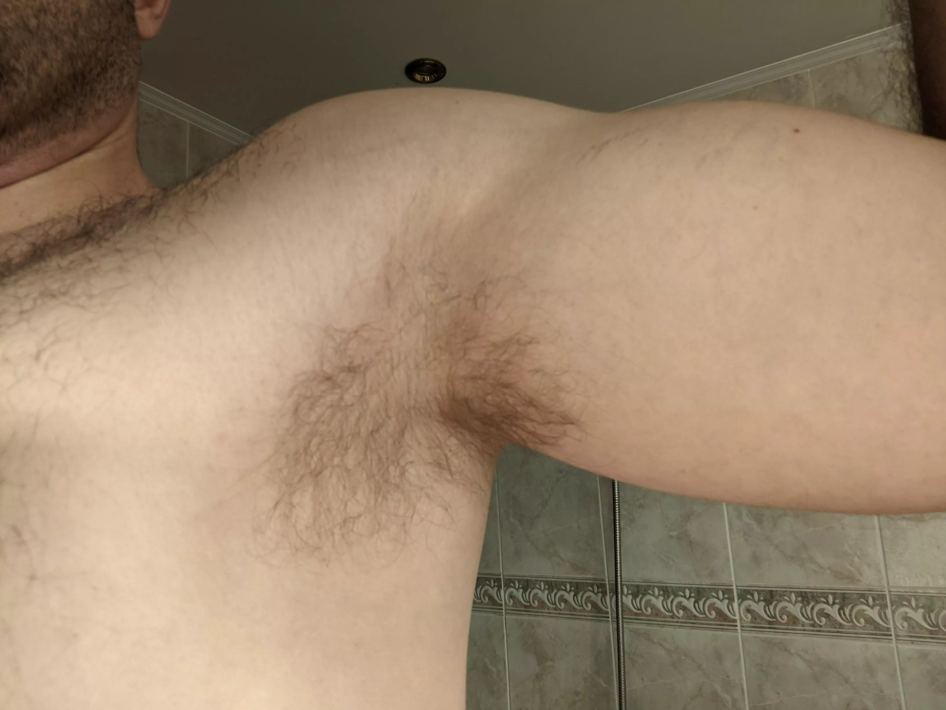 Sweaty from working out