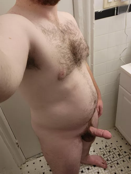 Trying to break the habit of sucking in my gut for these pictures