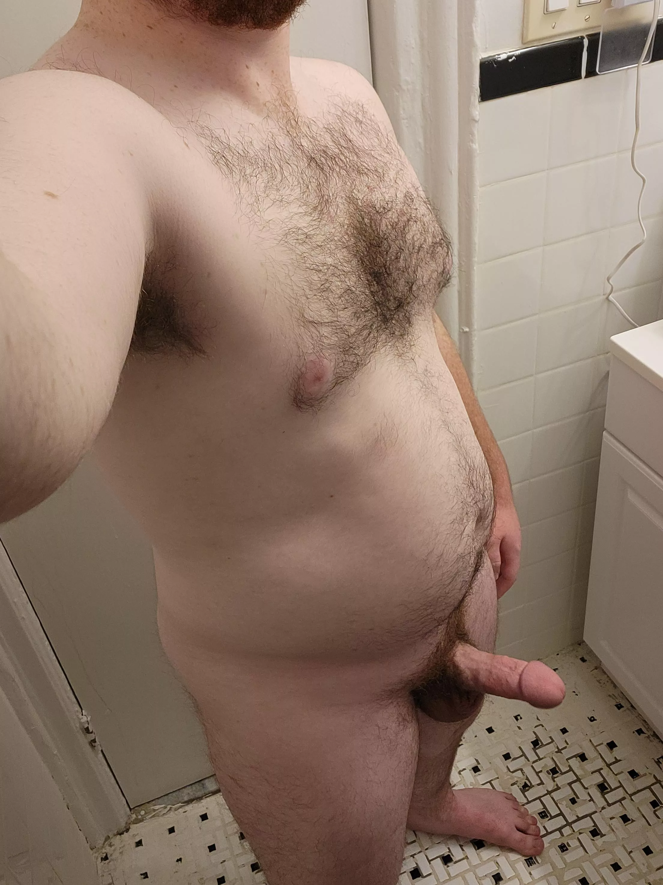 Trying to break the habit of sucking in my gut for these pictures