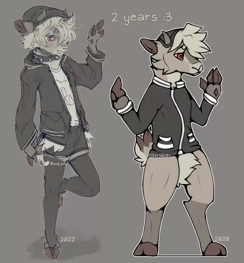 two years difference <3 wherever you're at in your art journey, keep going, i promise it's worth it!!!