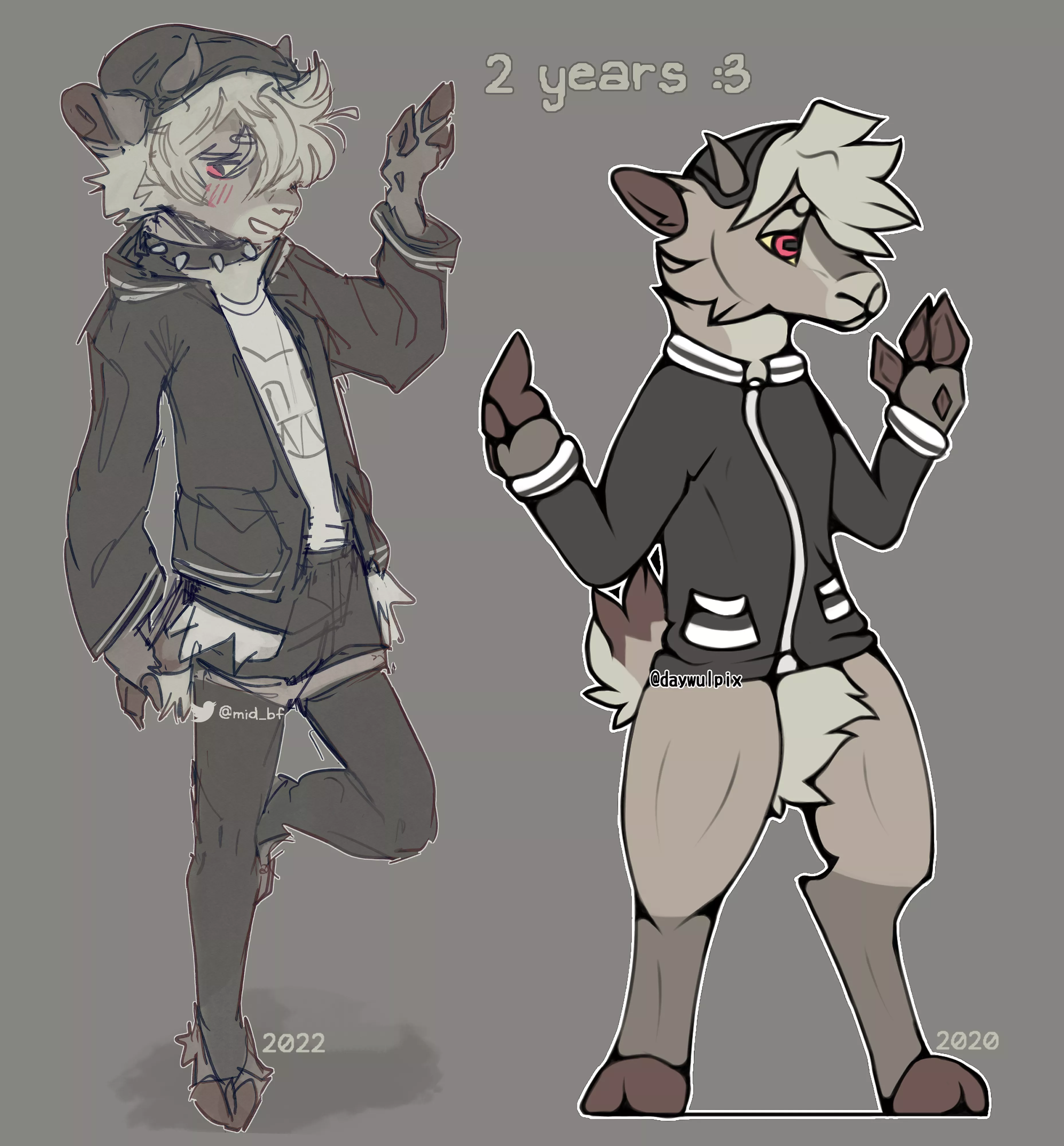 two years difference <3 wherever you're at in your art journey, keep going, i promise it's worth it!!!