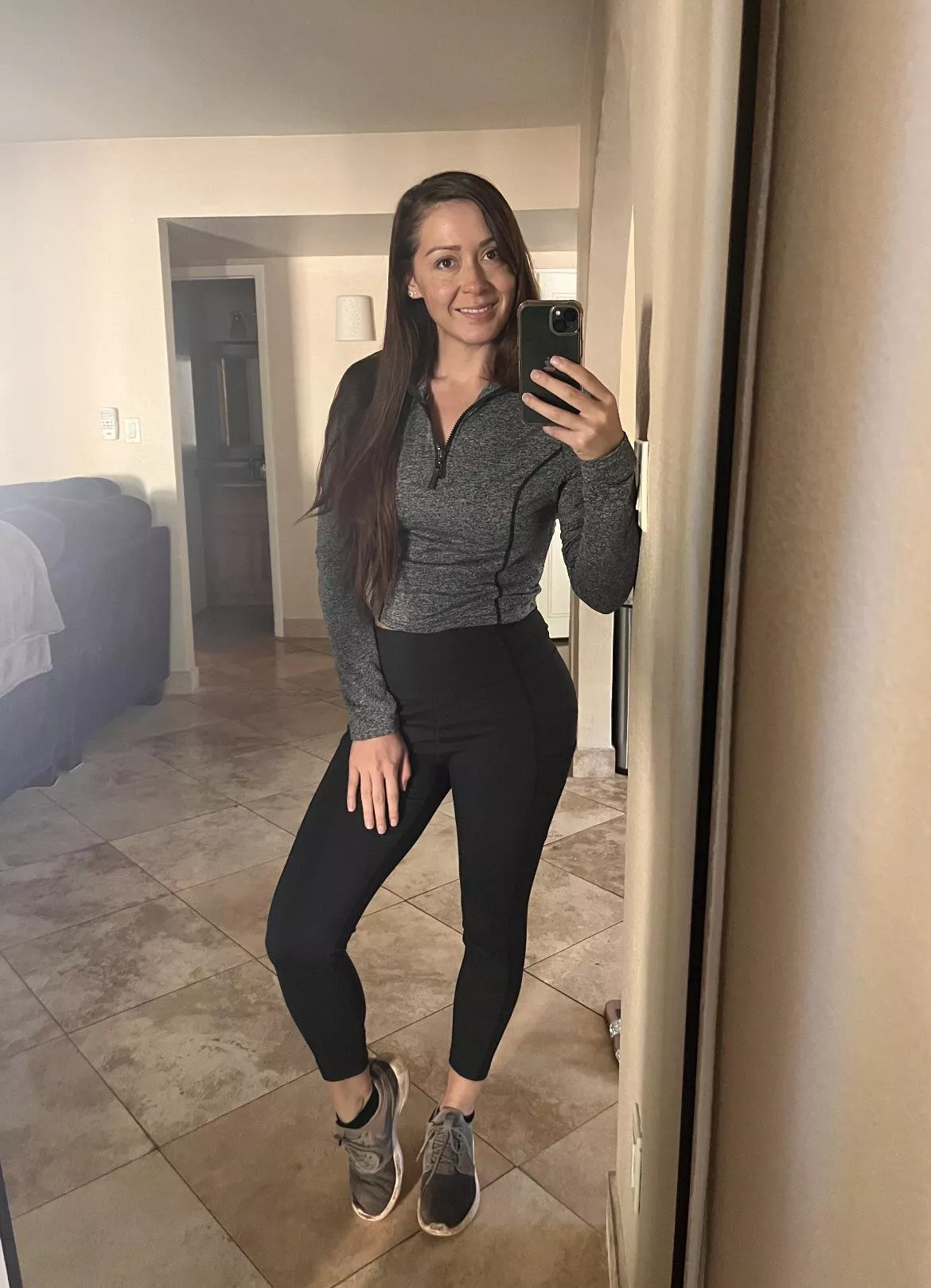 A quick selfie before I go on my morning run.