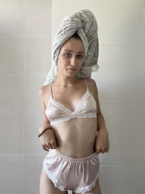 After the shower, a chill runs down my body