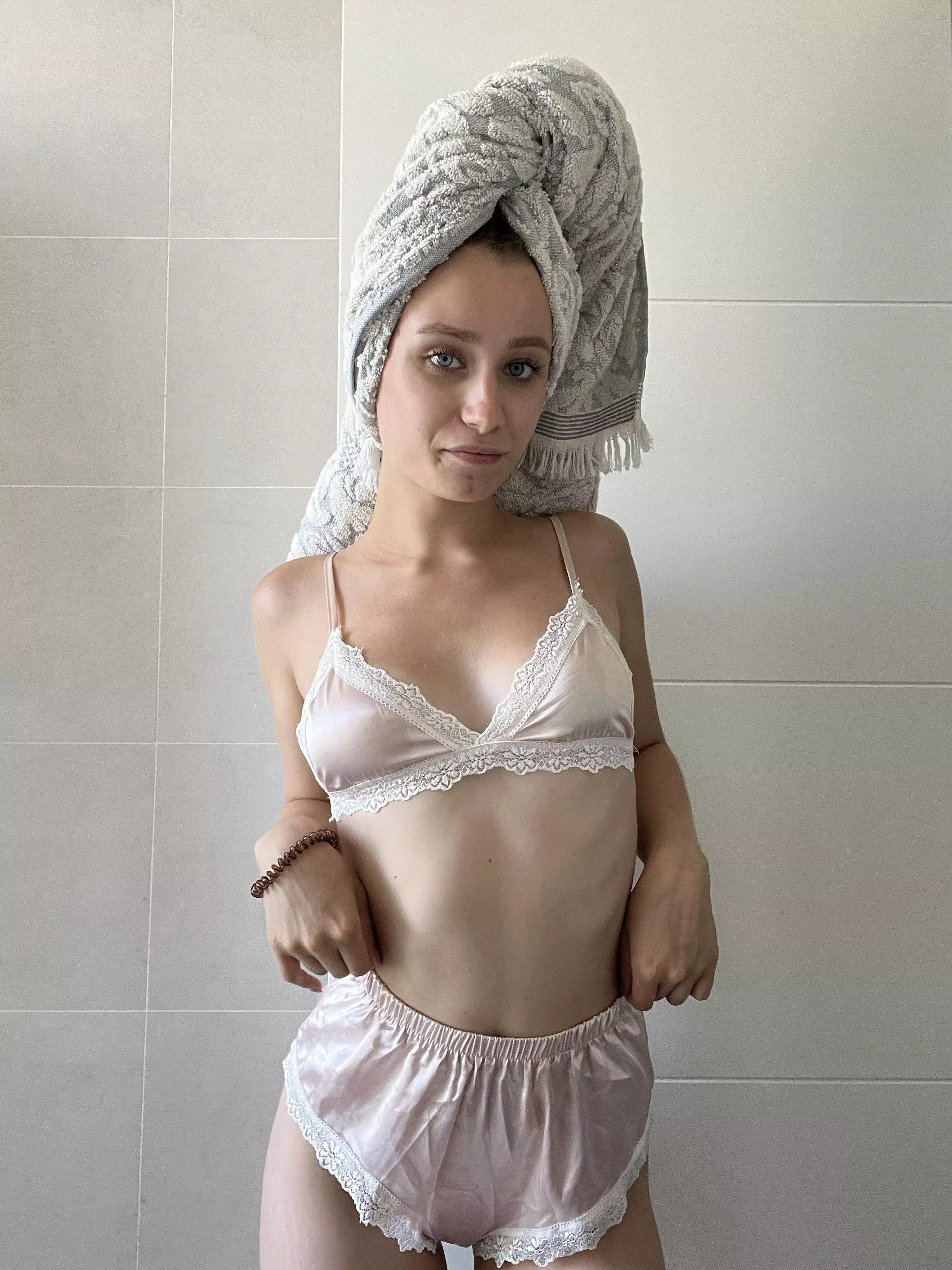 After the shower, a chill runs down my body