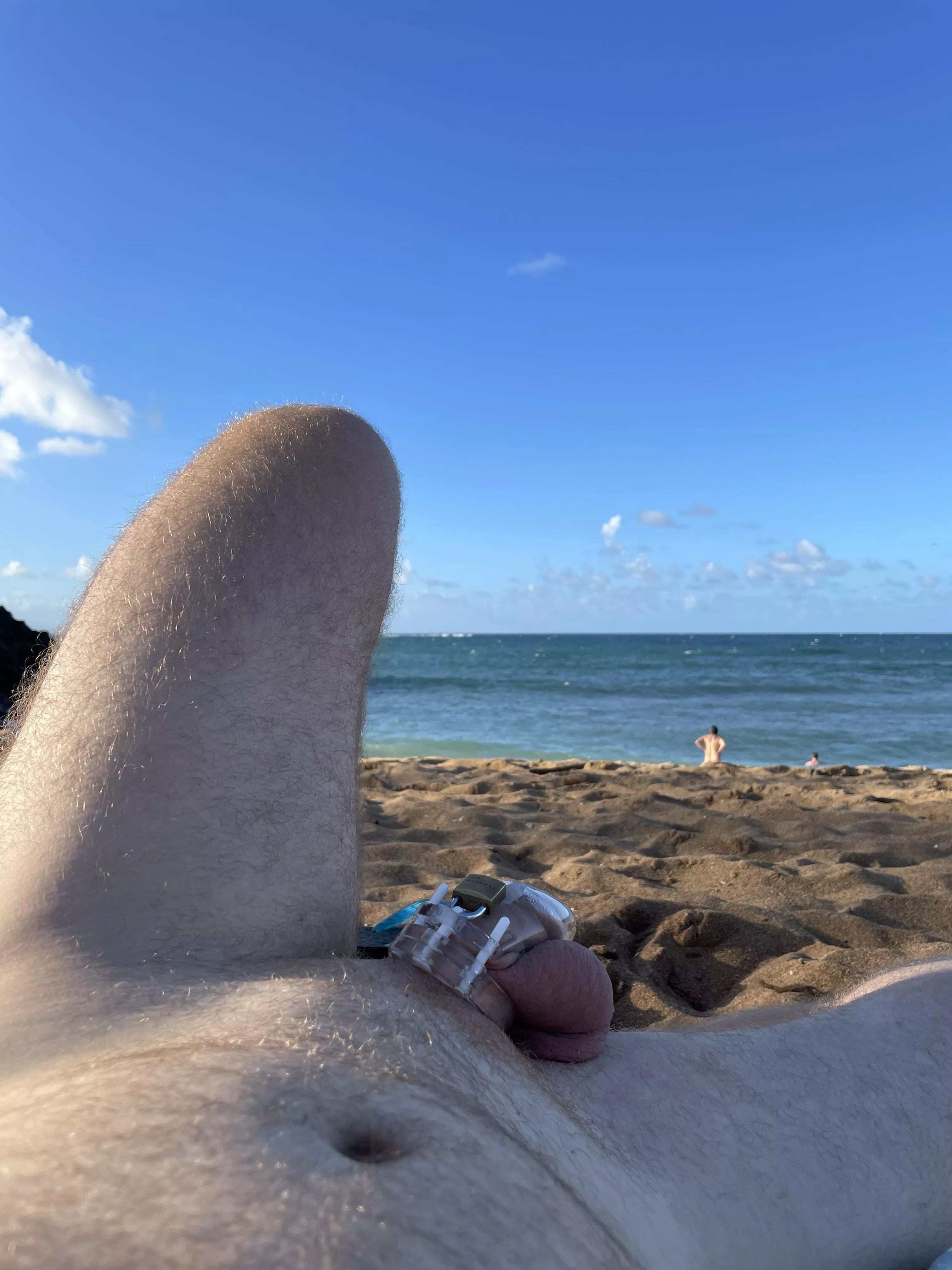 Anyone wanna join me at the nude beach? Getting lots of stares 👀…
