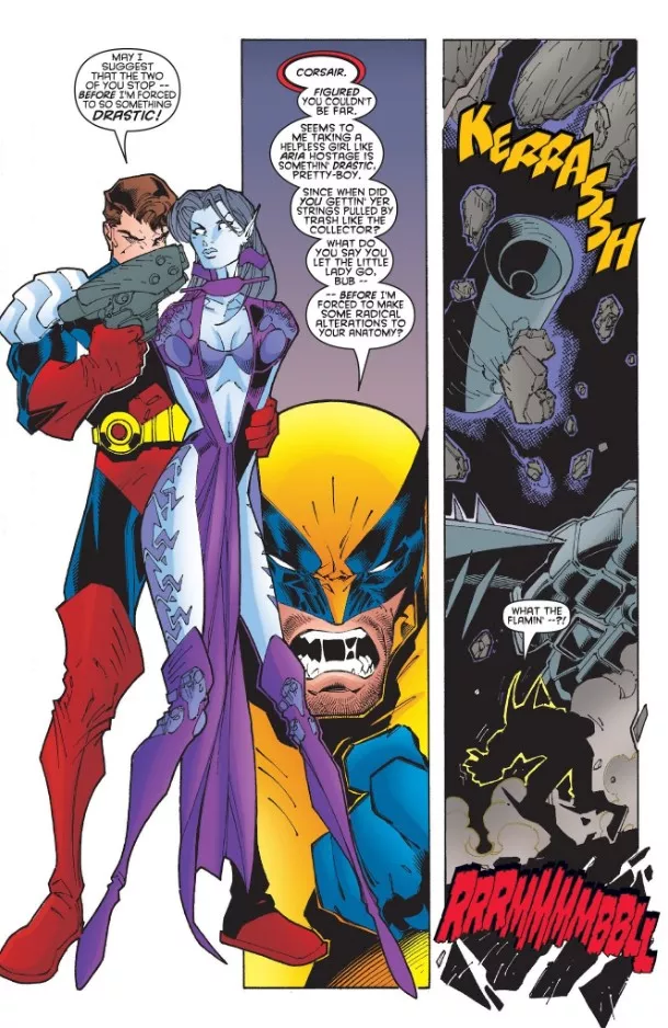 Aria Held At Gunpoint [Wolverine (1988) #137]