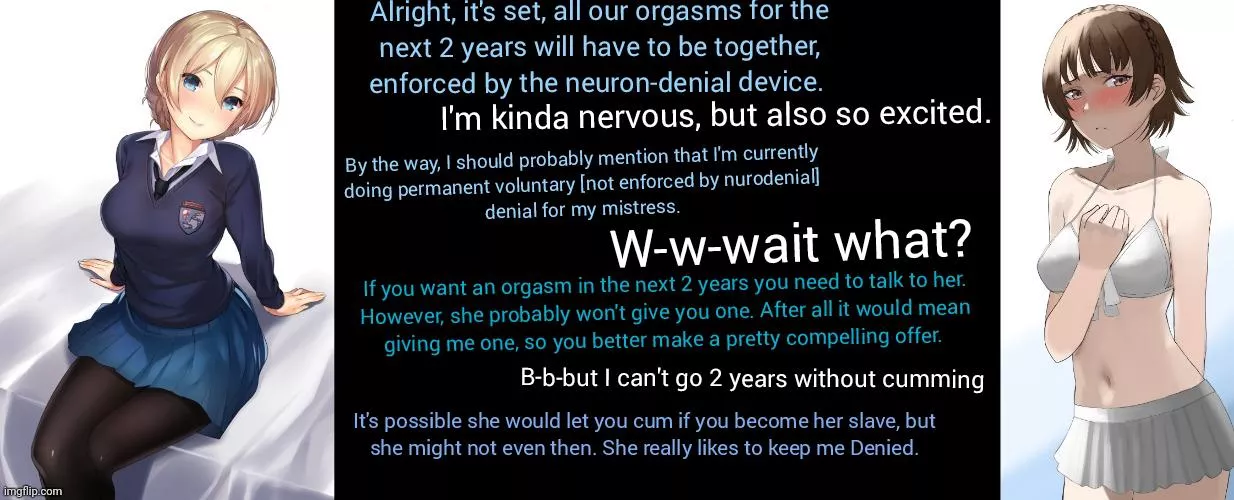 Denied together [orgasm denial][nurodenial][surprise][fem-sub][lesbian][mistress]