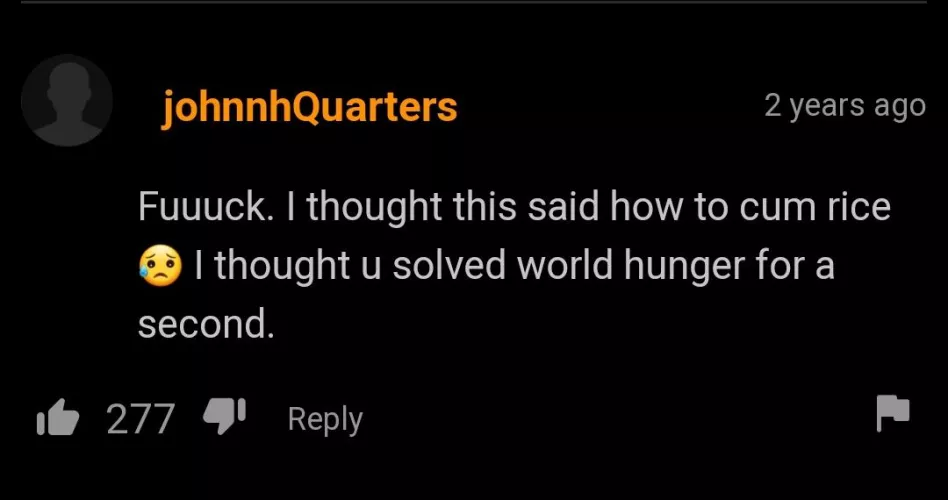 Dude commenting on a video on how to cum twice..