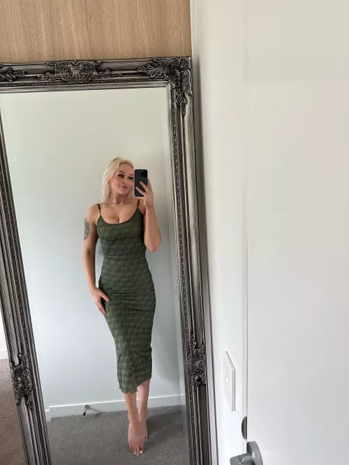 i love the way my new dress hugs my body