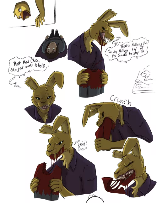 {Image} Any fnaf fans? Any hard vore fans? Or better yet, fans of both? (Art by me) [gore] [hard vore]