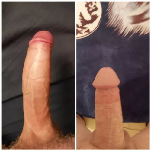 Me(left) vs. u/dishkuyeh69 compared 😁 He has decent average lenght, nice comparison!