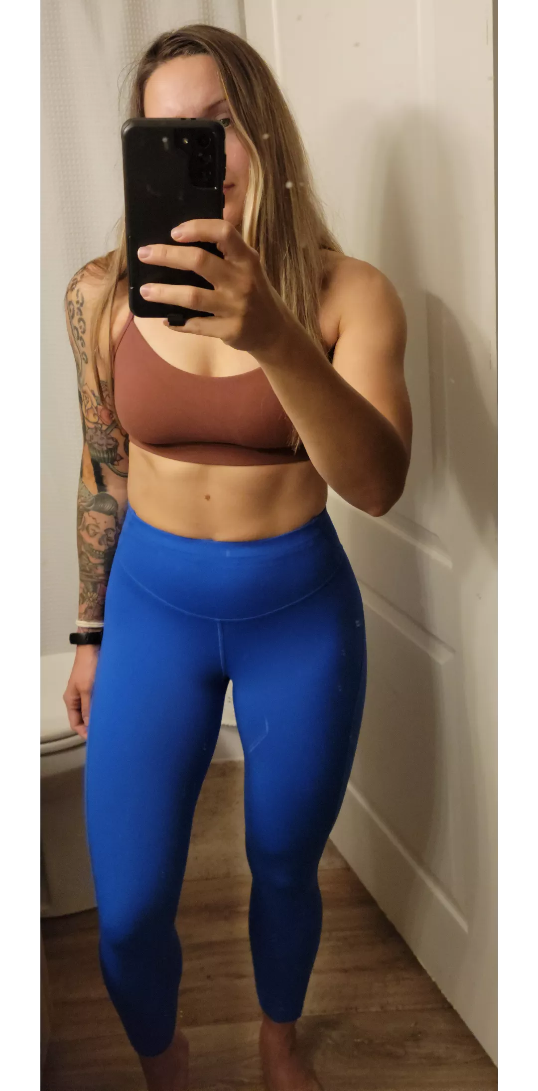 Messy hair after power yoga, but it was worth it.