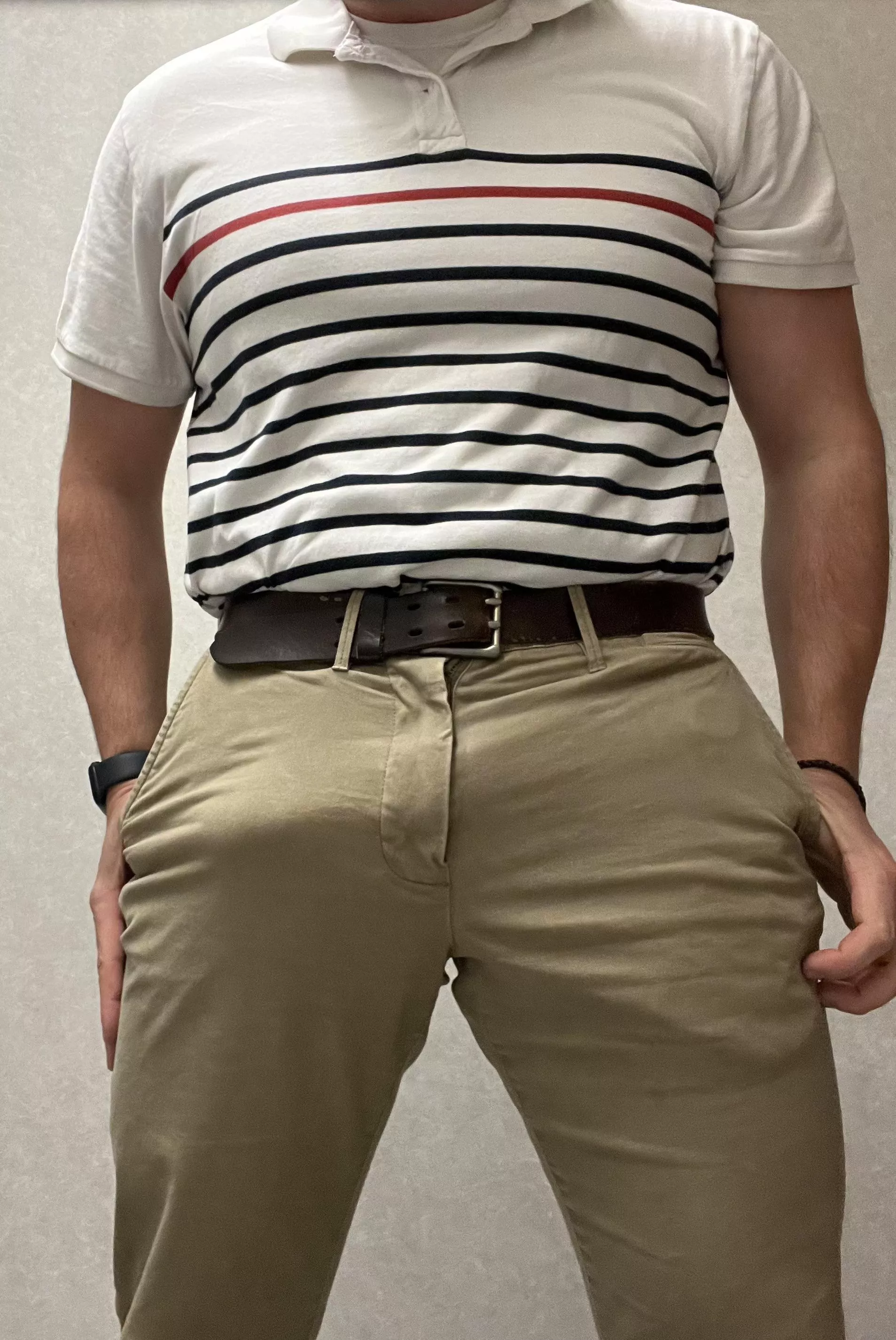 Rocking the Red, White and Blue polo because I’m a “big” USA fan!