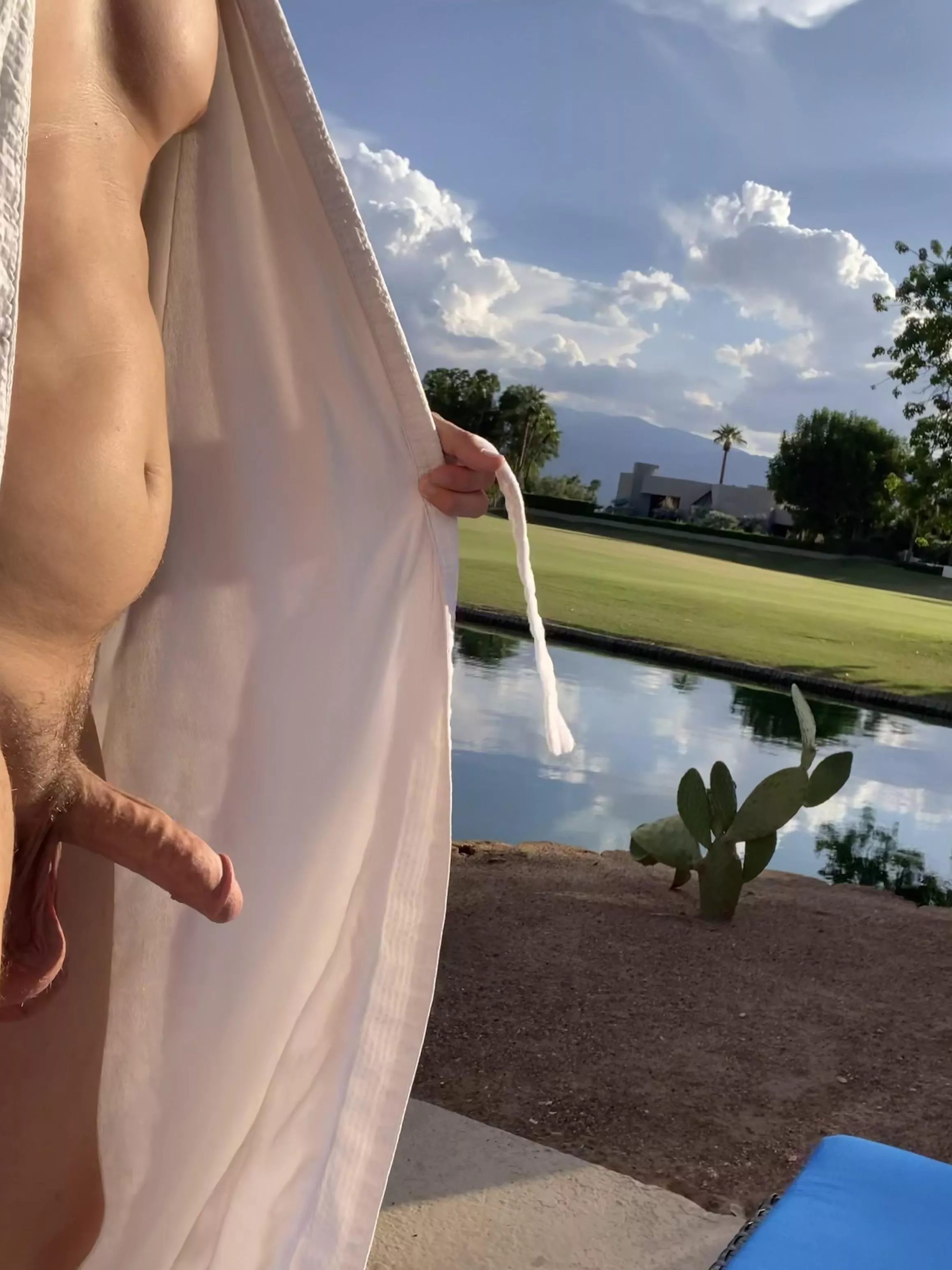 Showing cock at the golf course spa