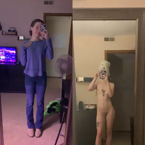 showing off my little tits for the first time! (: