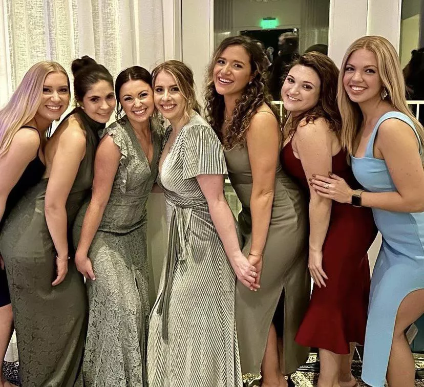 Wedding guest friend group