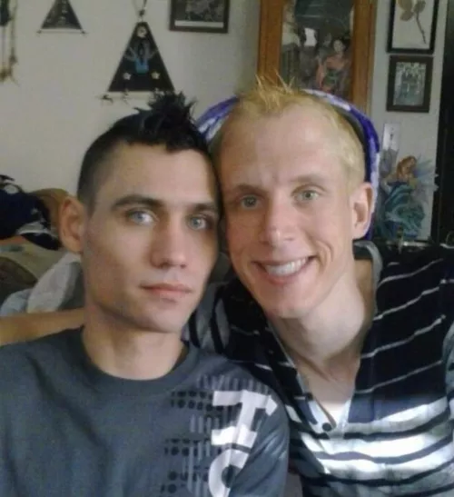 A picture of my husband and I from 10 years ago, today. Why did I bleach my hair 🤦‍♂️ But anyways… 😆