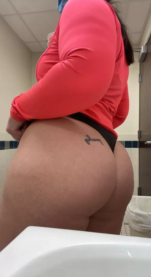 brave enough to bend me over in the work bathroom?