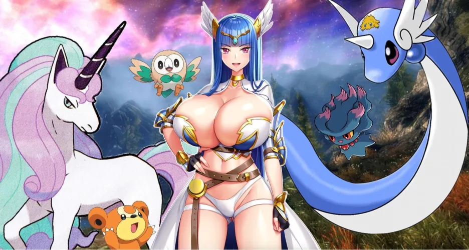 Brynhildr Valhanna and her Pokemon companions