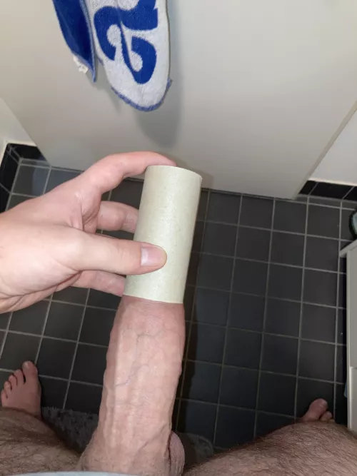 Compared to a toilet paper roll