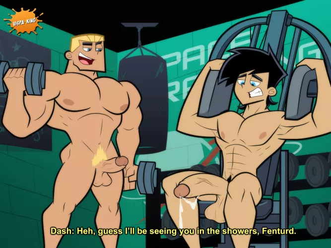 Danny Phantom and Dash Baxter became gym buddies