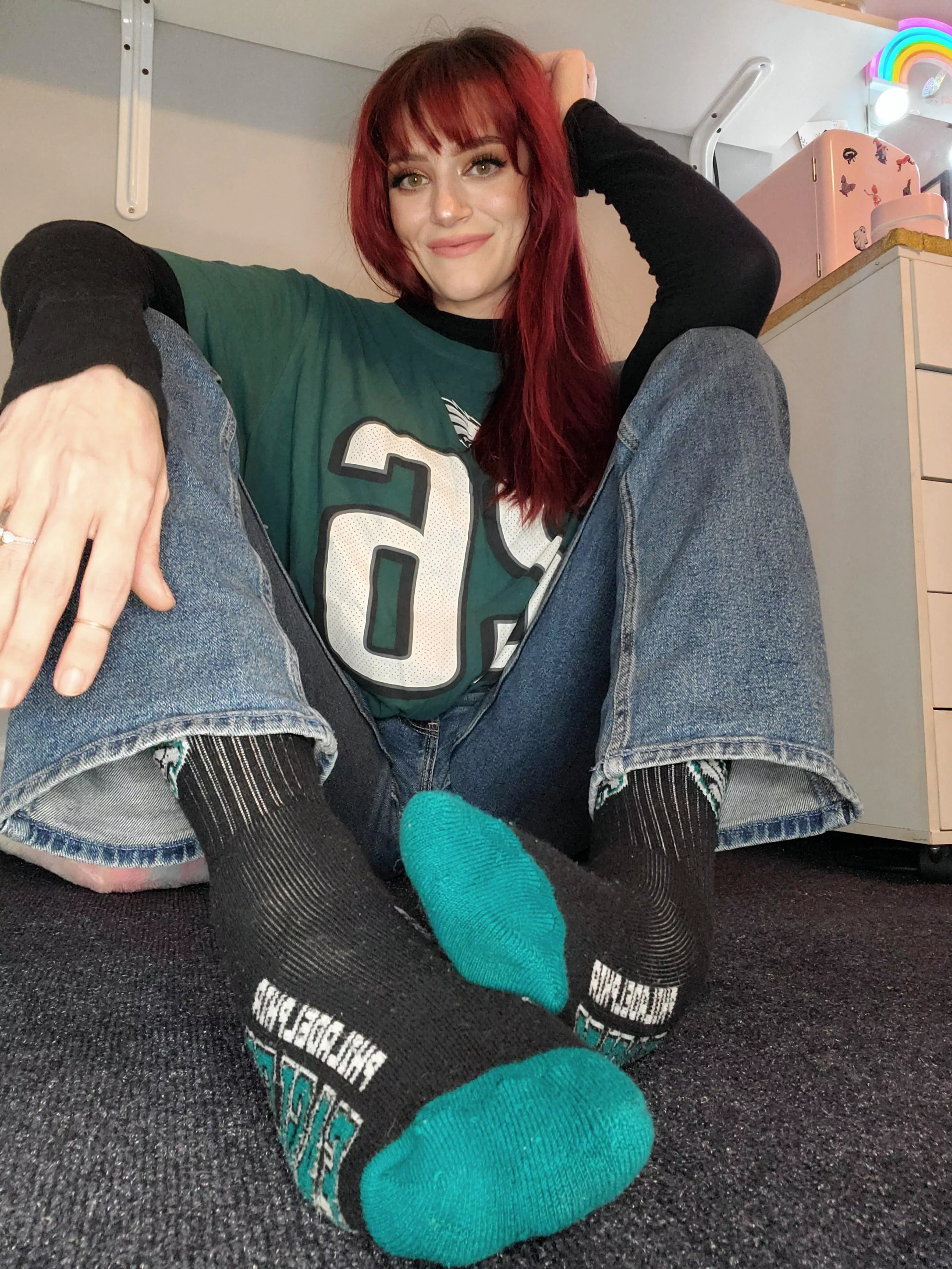 Don't you love my Eagles socks?