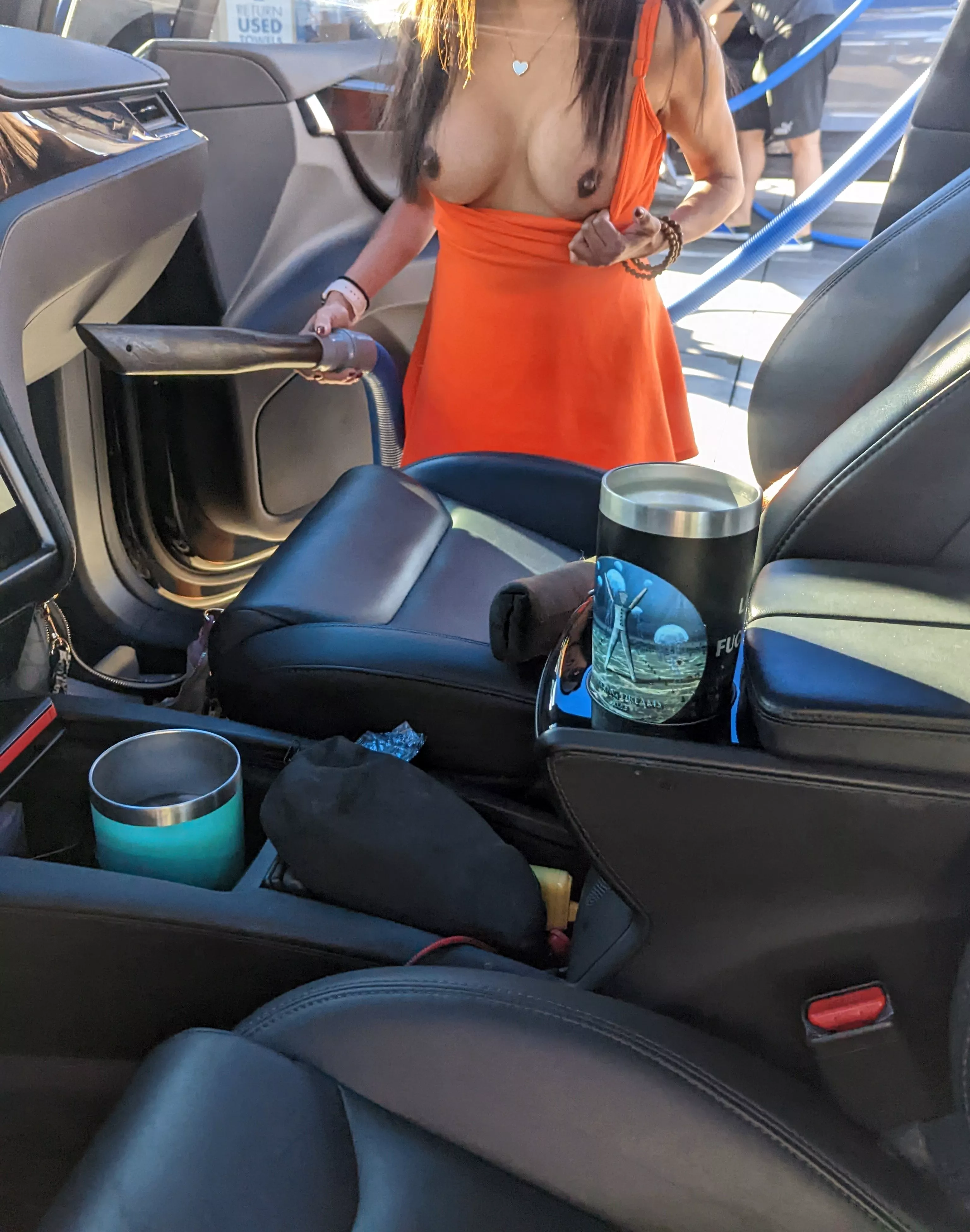 Everyone seemed to be taking their time cleaning around me