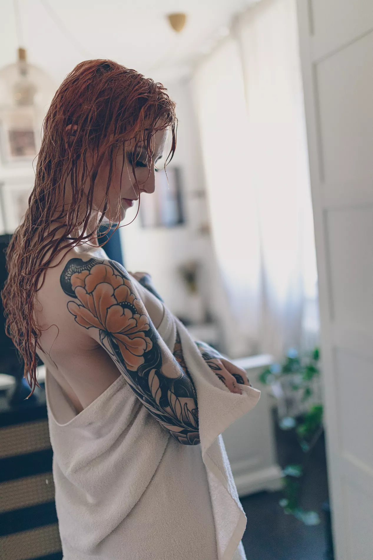 fresh from the shower