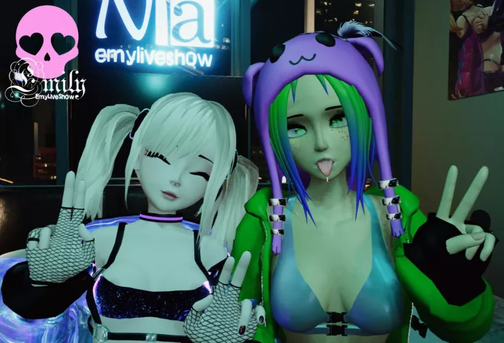 Hi there! Ur sweet girls already here waiting for your cutie ass 🥰😘 https://chaturbate.com/emyliveshow