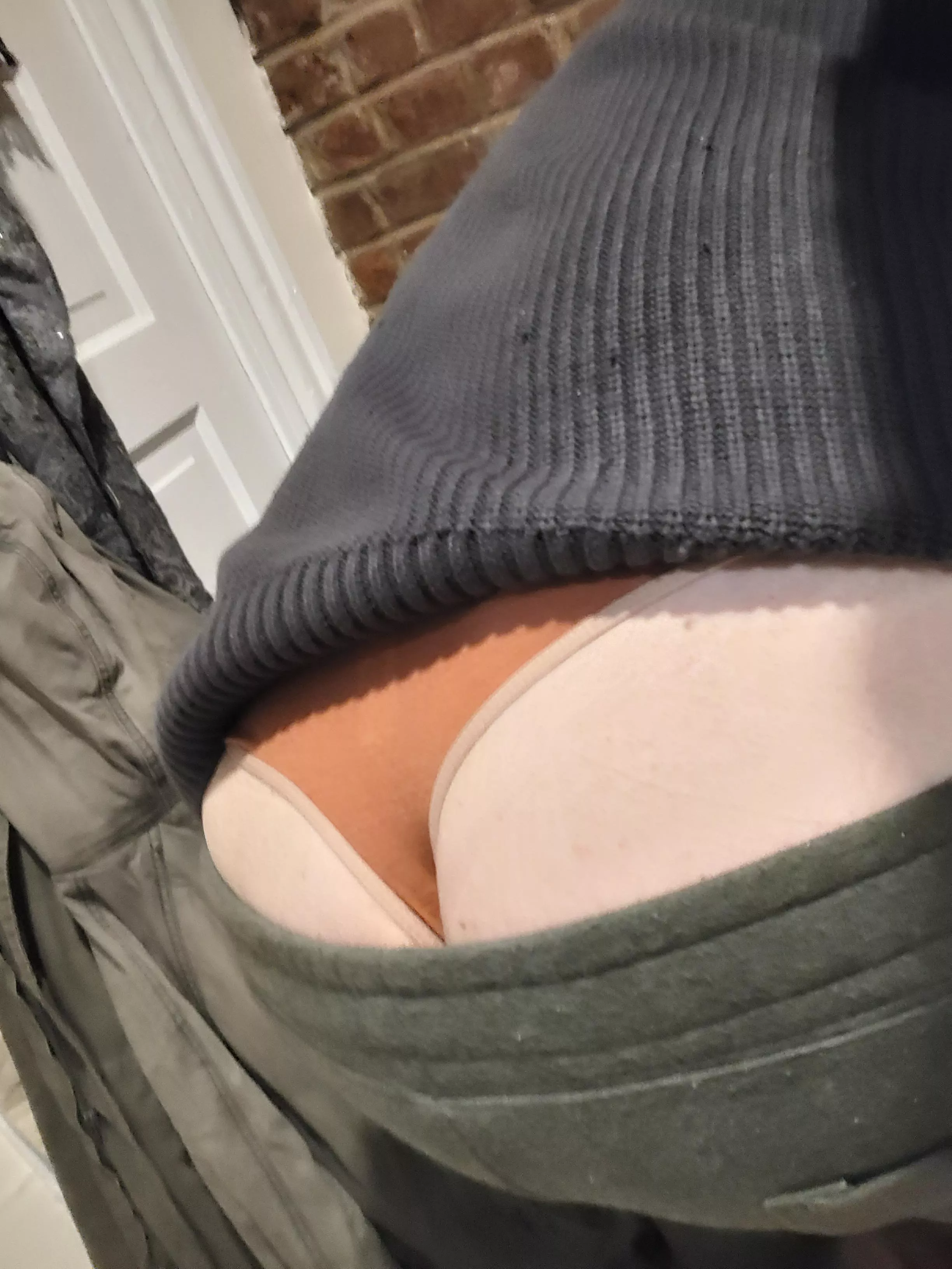 I bend over and you notice this...what happens next?