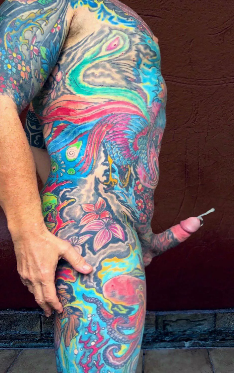 I squirted in my backyard