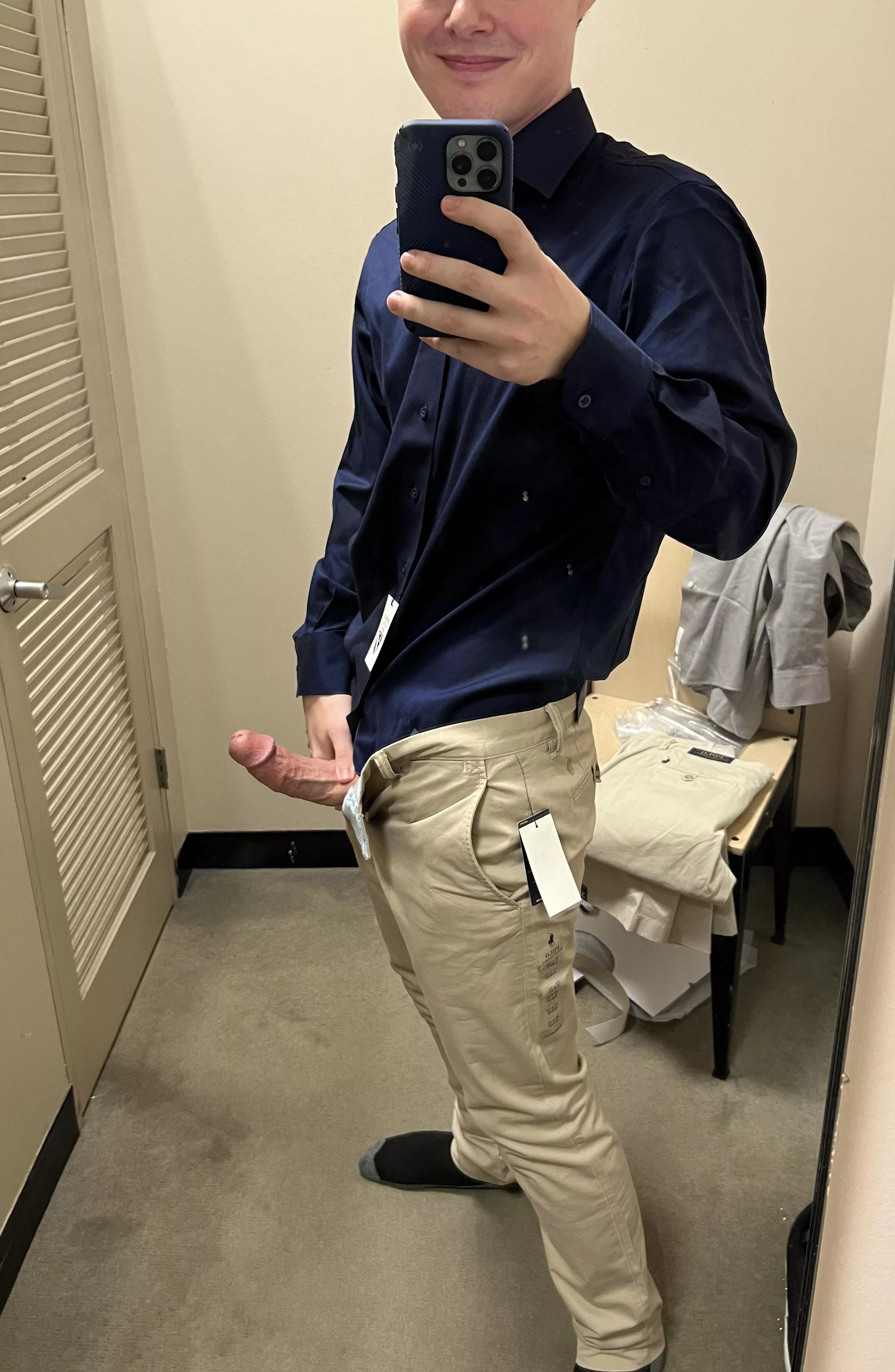 In a changing room