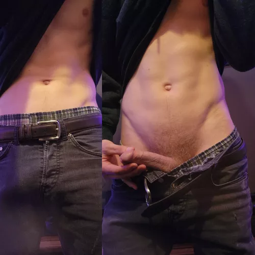 It doesn't take long to undo my belt..