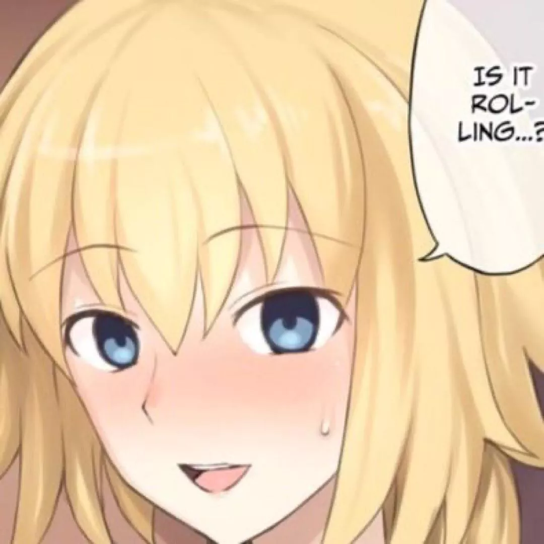 LF Color Source: 1girl, Blonde Hair, Blue Eyes, Long Hair, Blushing, Jeanne D’ Arc from Fate, “Is it rolling?”