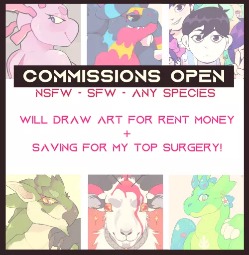 looking to take some commissions for surgery money - link in comments (art by me obv)